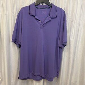 Izod Mens Purple Polo Shirt Size XXL Short Sleeve Classic Fit